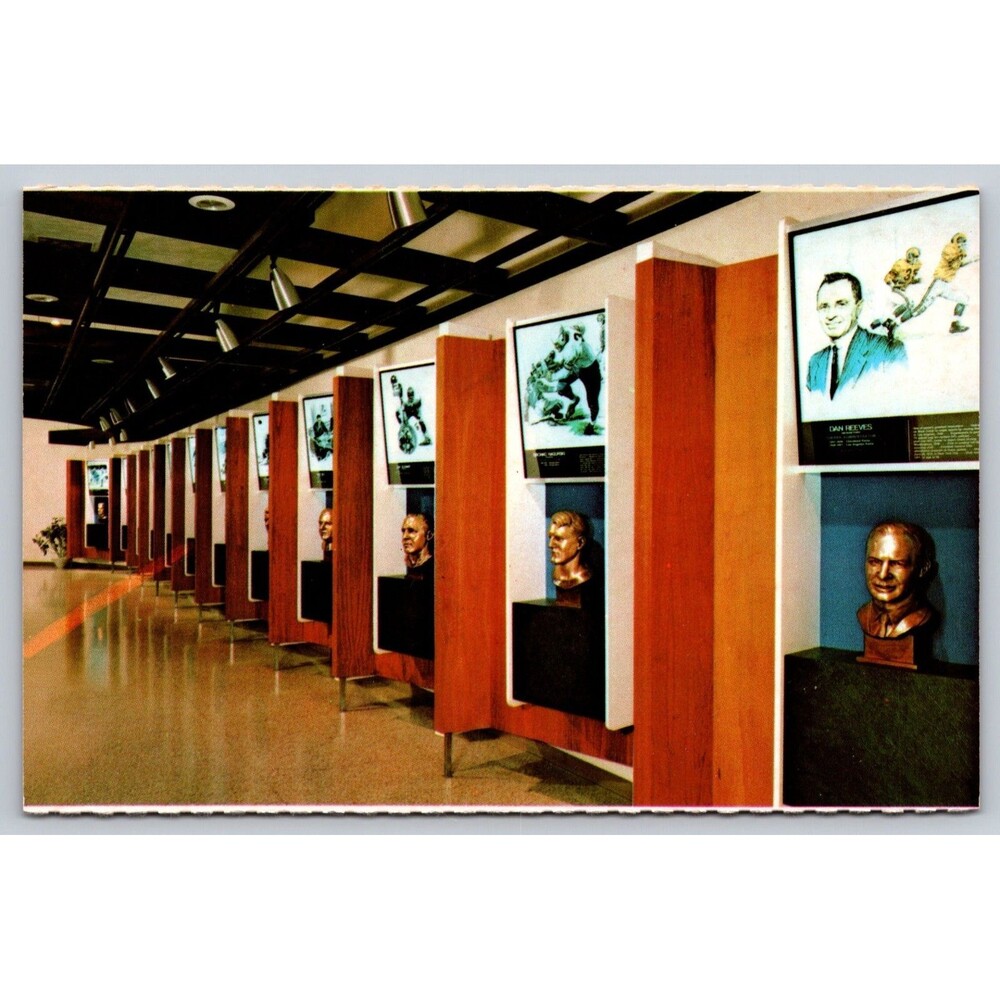 Postcard Ohio Canton Pro Football Hall of Fame Greatest Heroes Honored c1970s OH
